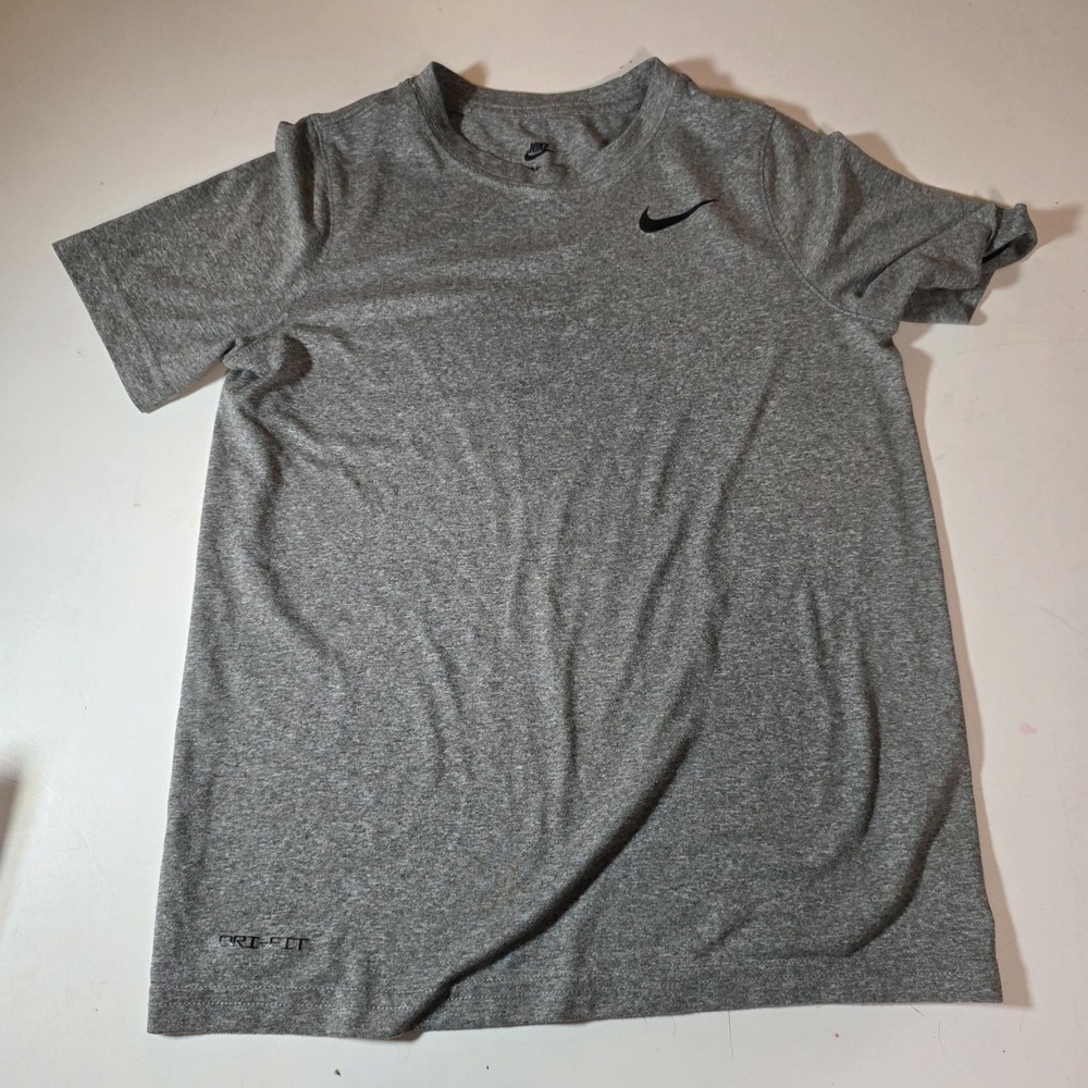 Nike‎ Tee DRI-FIT Women's Heather Gray Athletic Training Top Size M